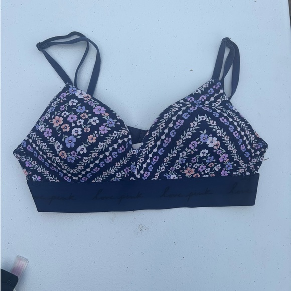PINK Victoria's Secret Other - PINK Victoria's Secret Navy Floral Bralette